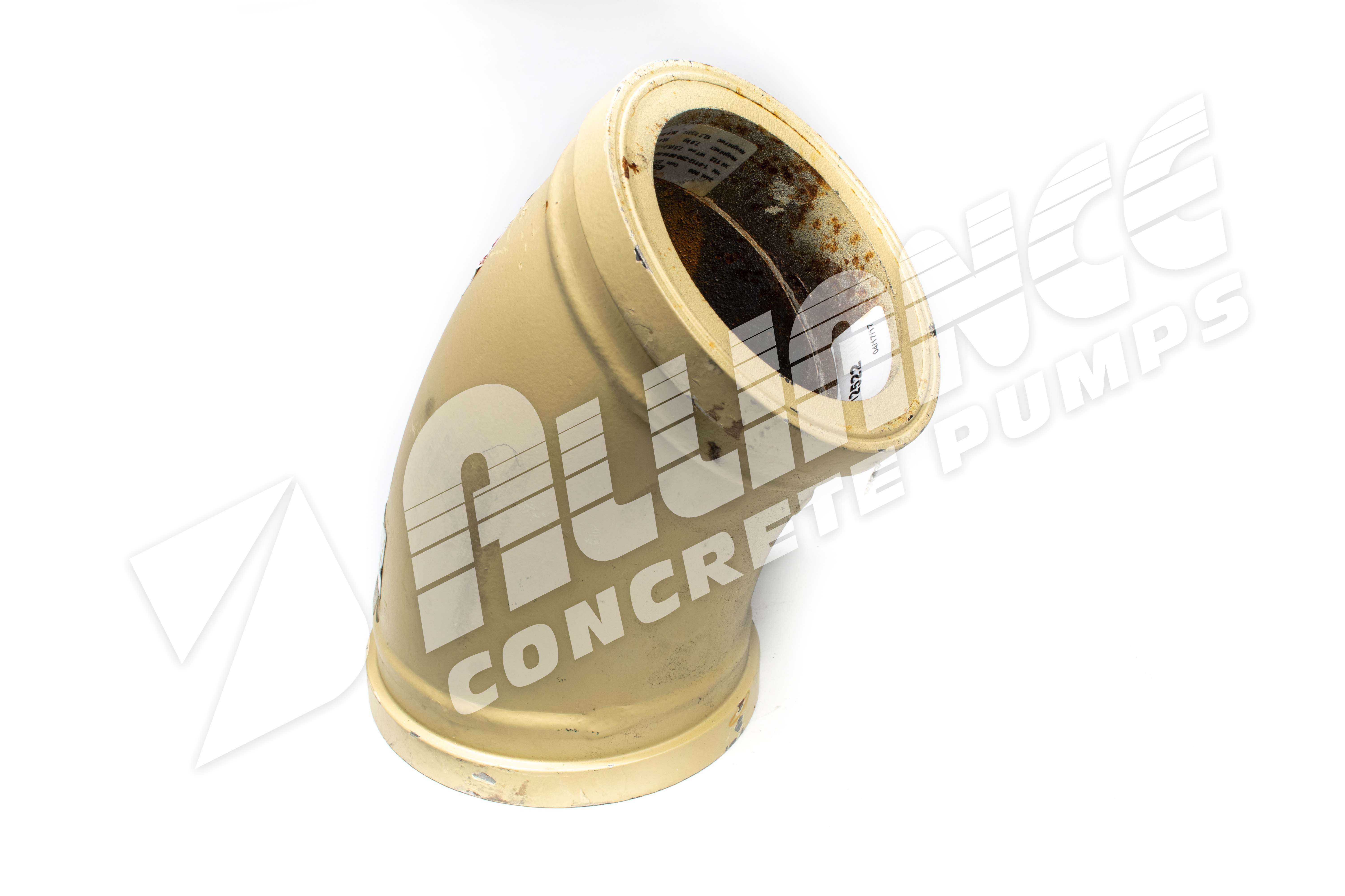 5" Metric x 45° Elbow, 4.4", Con Forms TW250