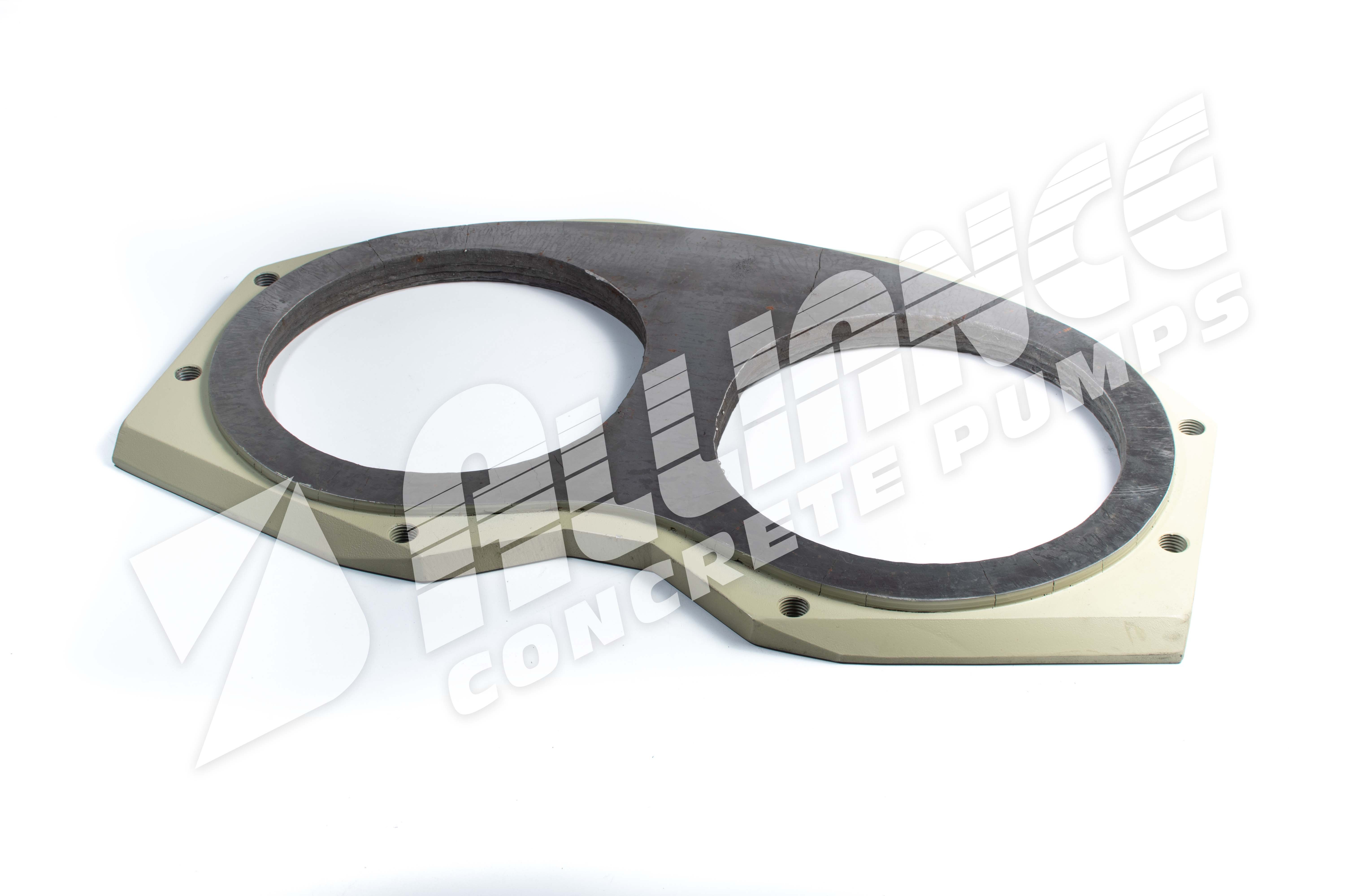 Non-Carbide Wear Plate, Big Mouth S-Tube (9" x 7") 90mm Spline