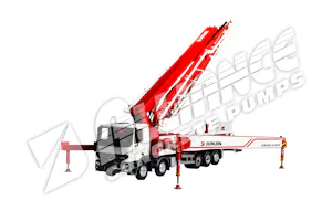 JUNJIN Diecast Concrete Pump Model (Red)