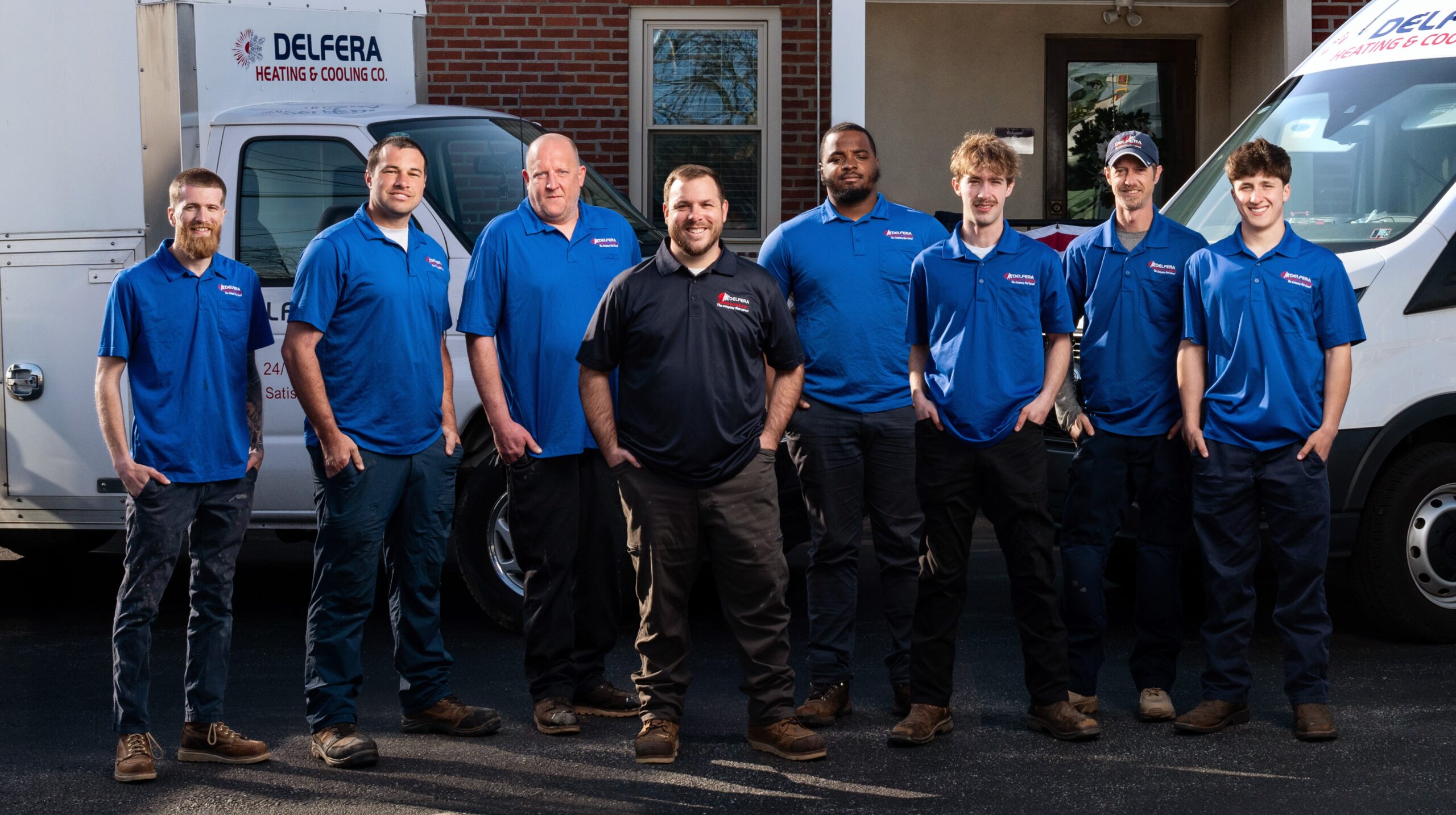 A group photo of the Delfera team in Aston