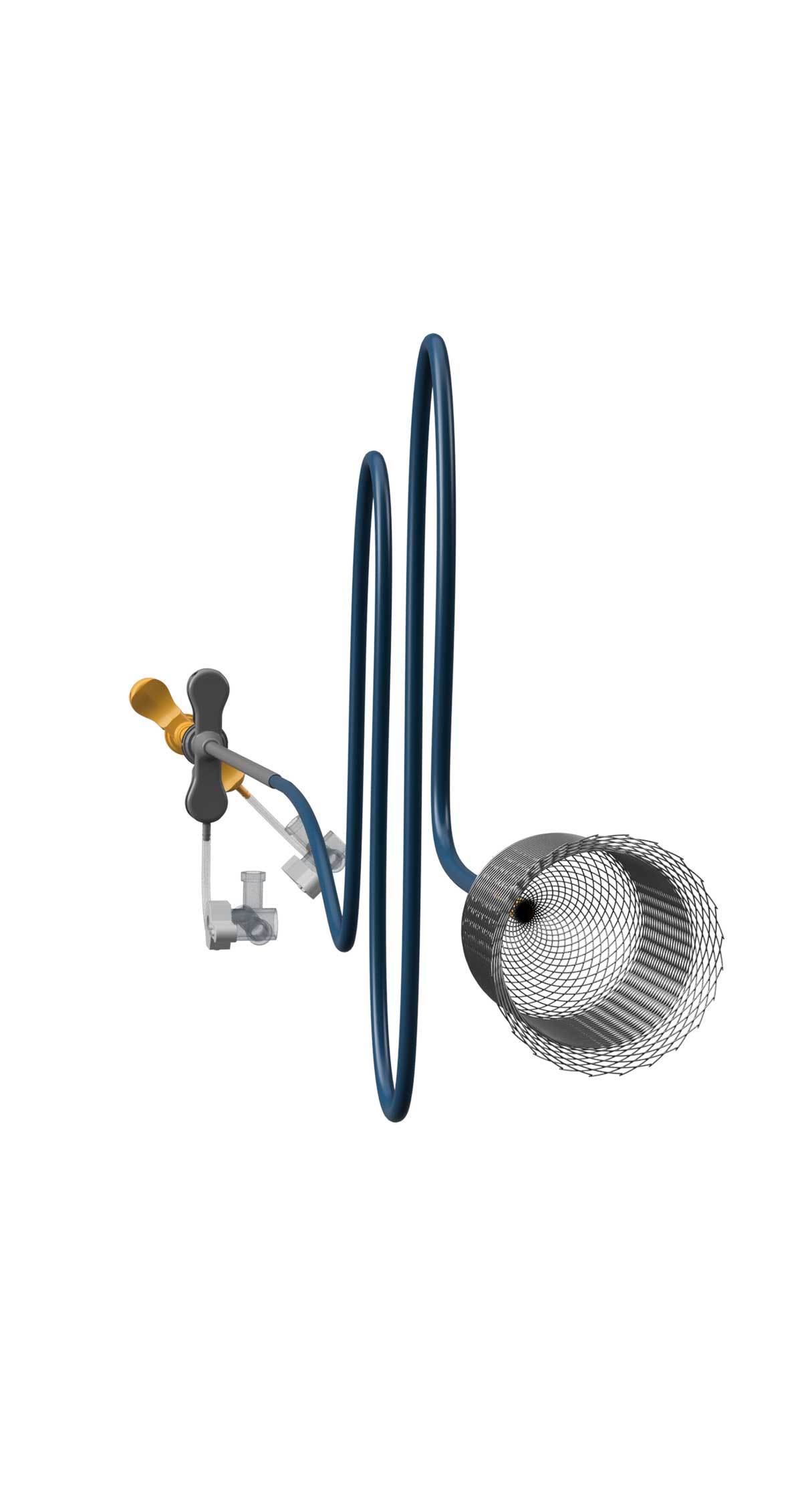 rendering of full ono device basket and controls on white background