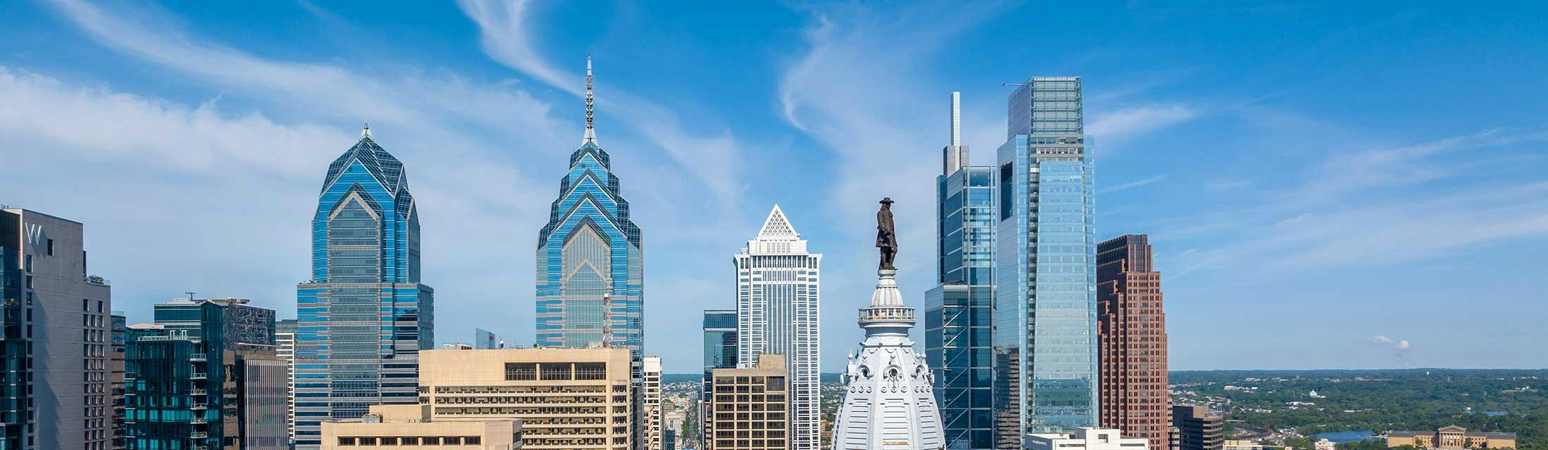Sunny Philadelphia skyline