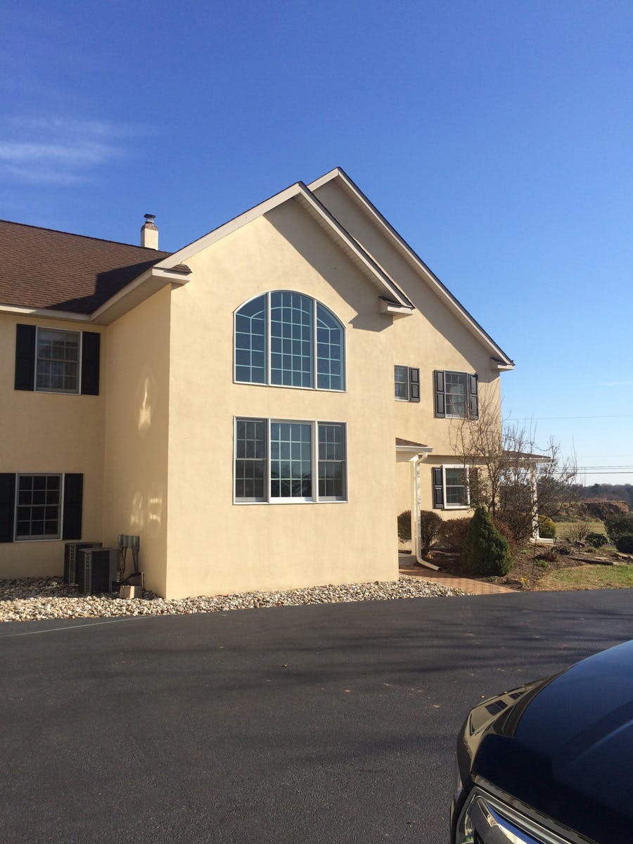 stucco remediation in for suburban house in harleysville, pa