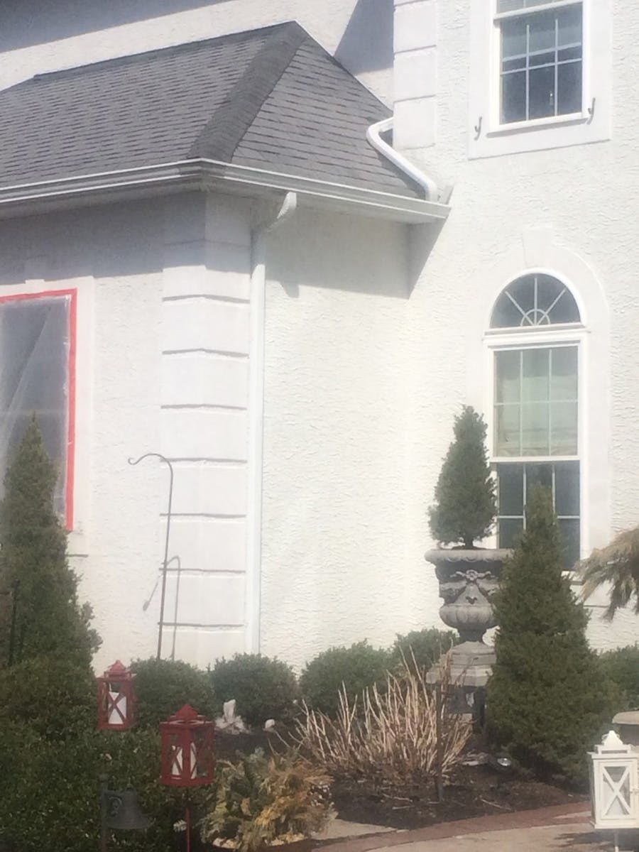 stucco remediation in white for house in ambler, pa