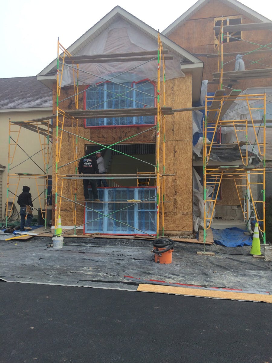 stucco remediation in for suburban house in harleysville, pa