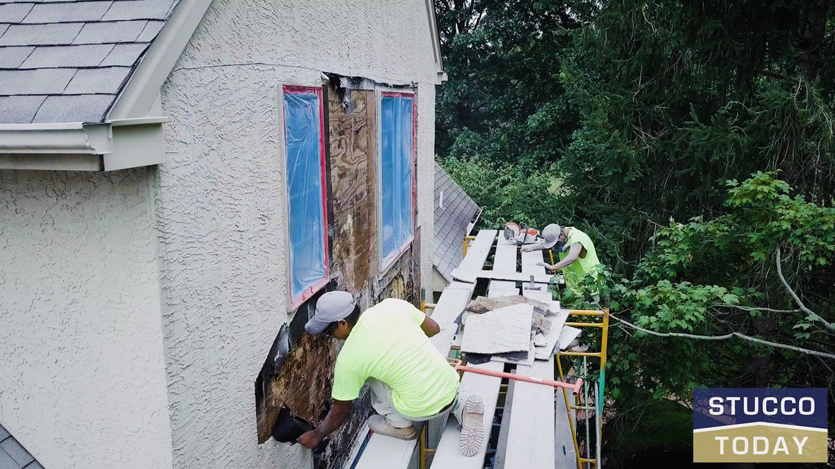 completed stucco remediation for suburban house in west chester, pa