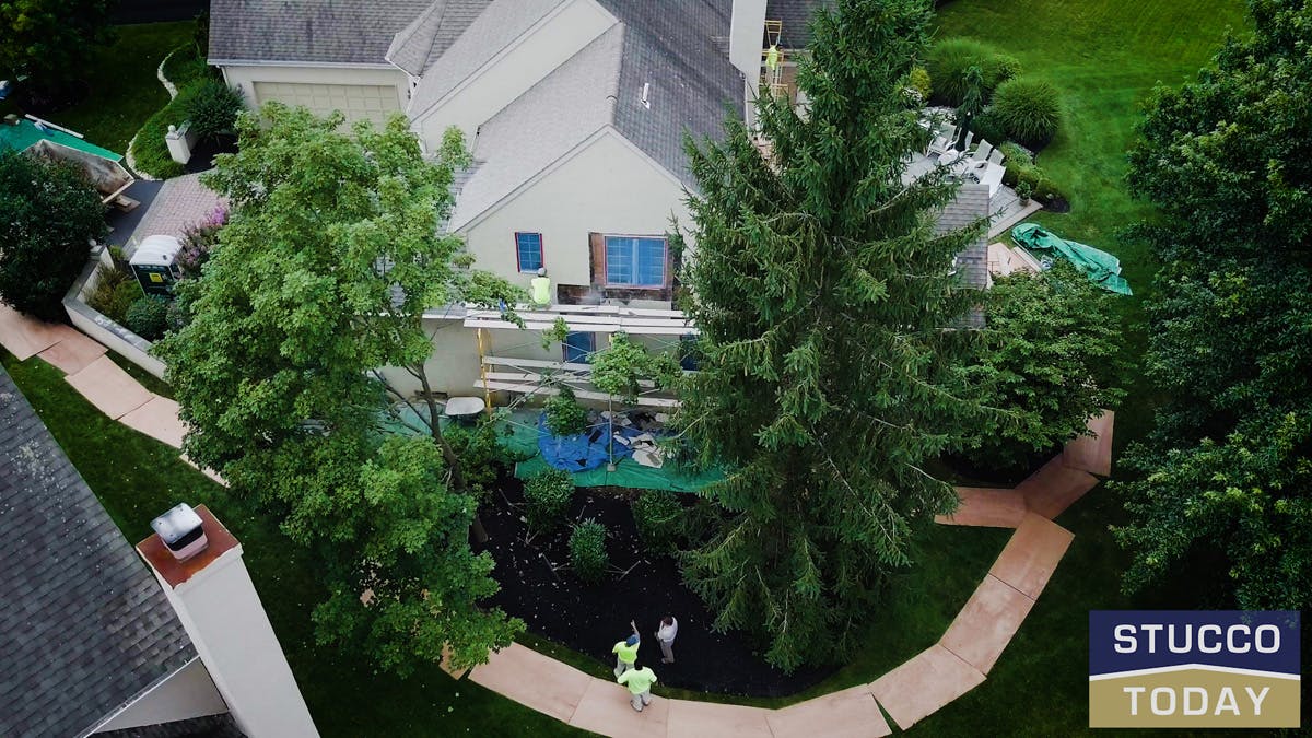 stucco remediation for a large house in wester chester, pa