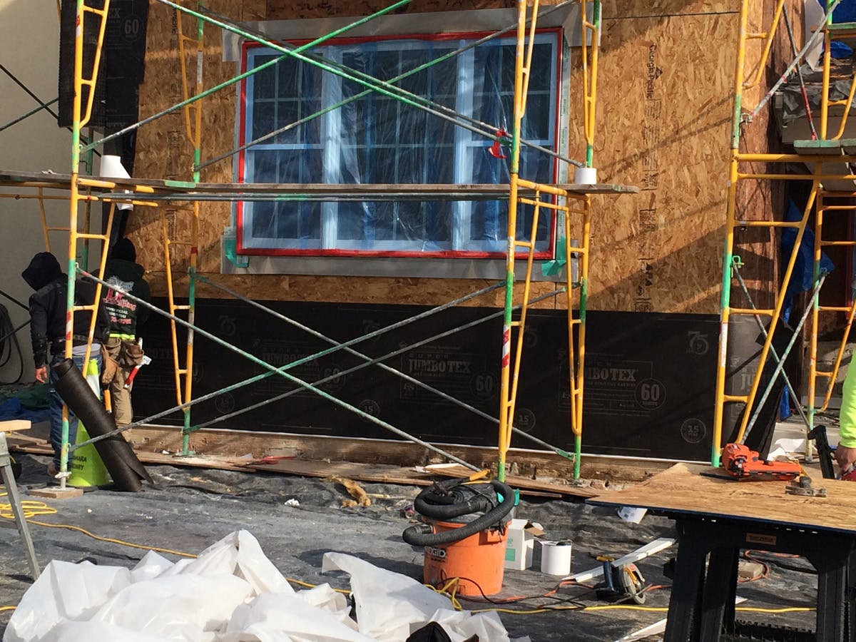 stucco remediation in for suburban house in harleysville, pa